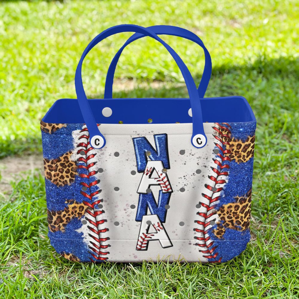 Bucket Tote Bag, Limited Edition Bogg Bag, Beach Bag Nana'S Baseball Love - Image 3