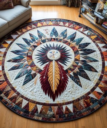Native Threads Quilted Round Mat