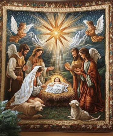 Nativity Story Quilted Blanket