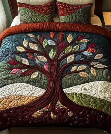 Nature Embrace 3-Piece Quilted Bedding Set