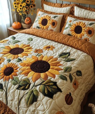Nature Glow 3-Piece Quilted Bedding Set
