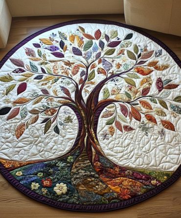 Nature Harmony Quilted Round Mat