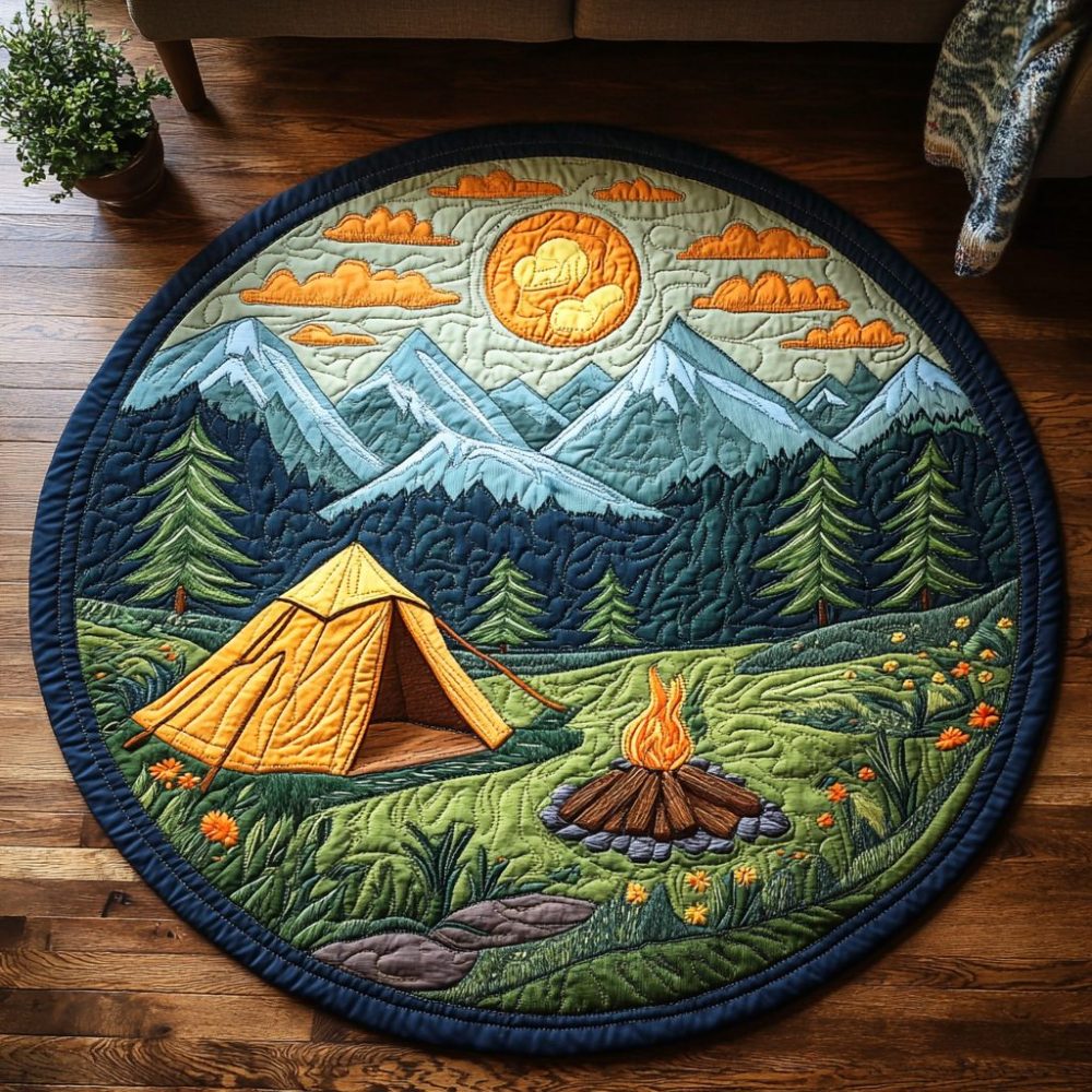 Nature Hideaway Quilted Round Mat