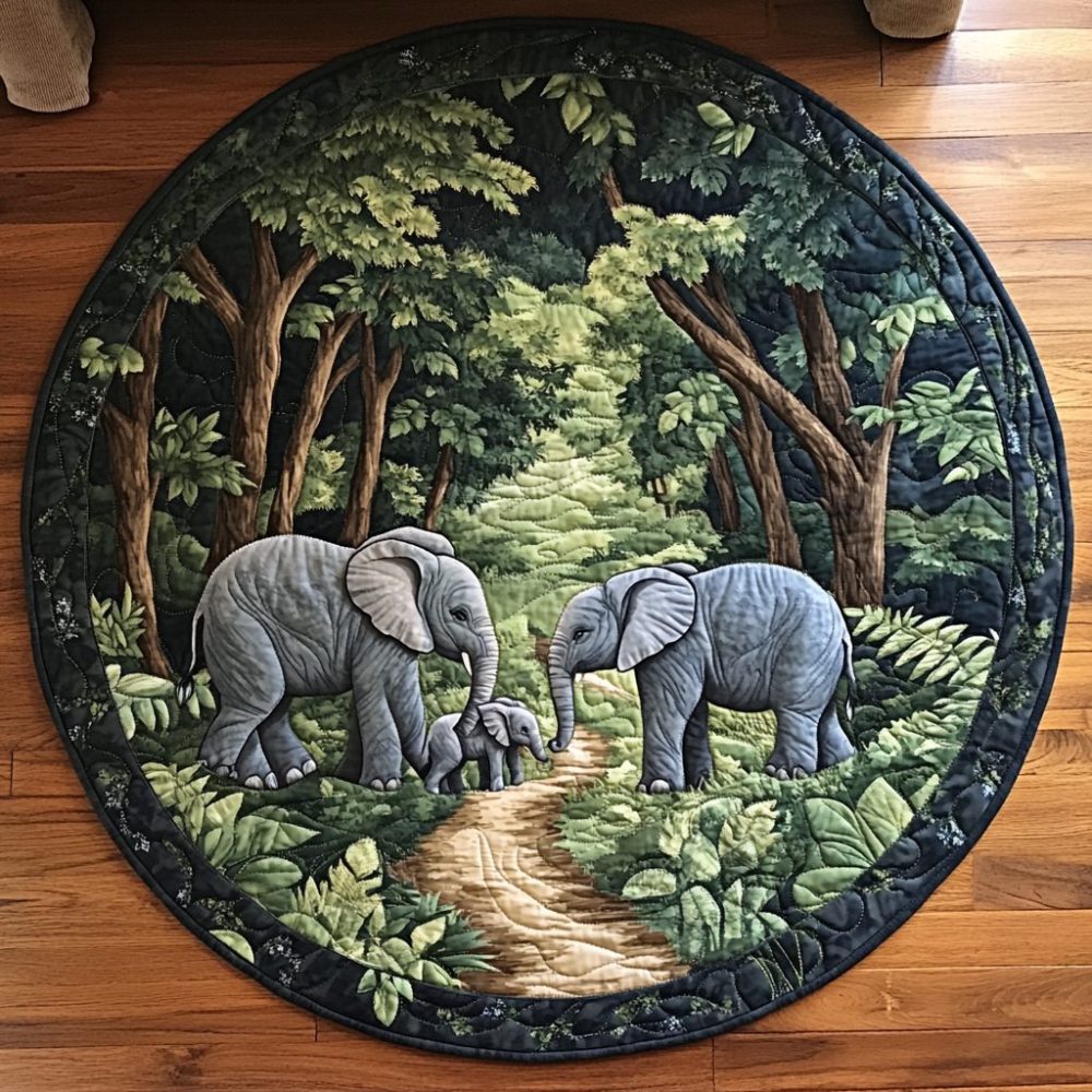 Nature Pulse Quilted Round Mat