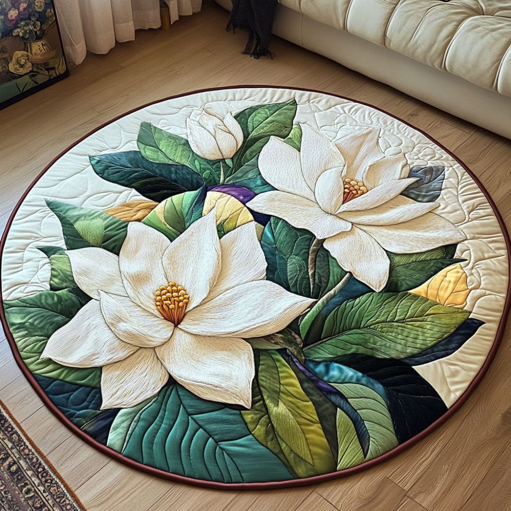 Nature Whisper Quilted Round Mat