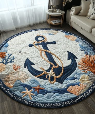 Nautical Bliss Quilted Round Mat