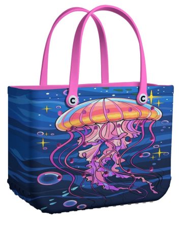 Vibrant Jellyfish Tote Bag – Stylish Waterproof Beach & Pool Accessory