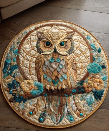 Night Catcher Quilted Round Mat