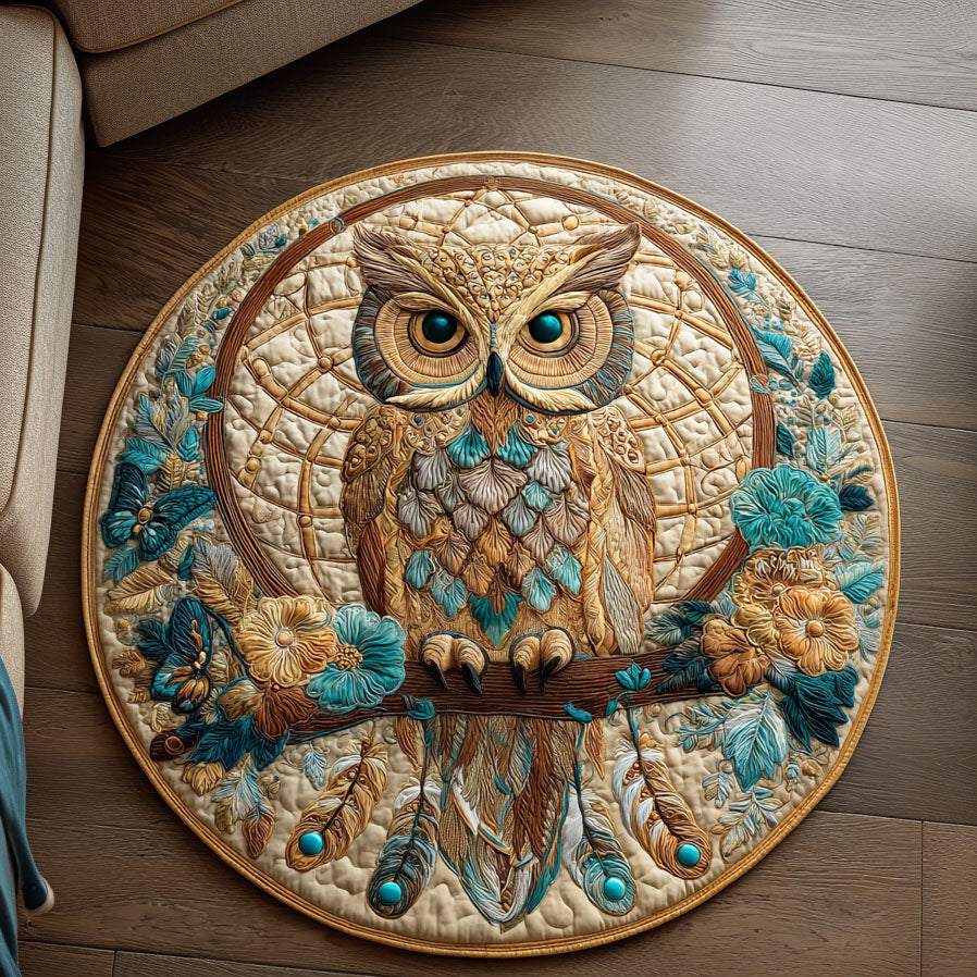 Night Catcher Quilted Round Mat