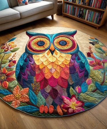 Night Flight Quilted Round Mat