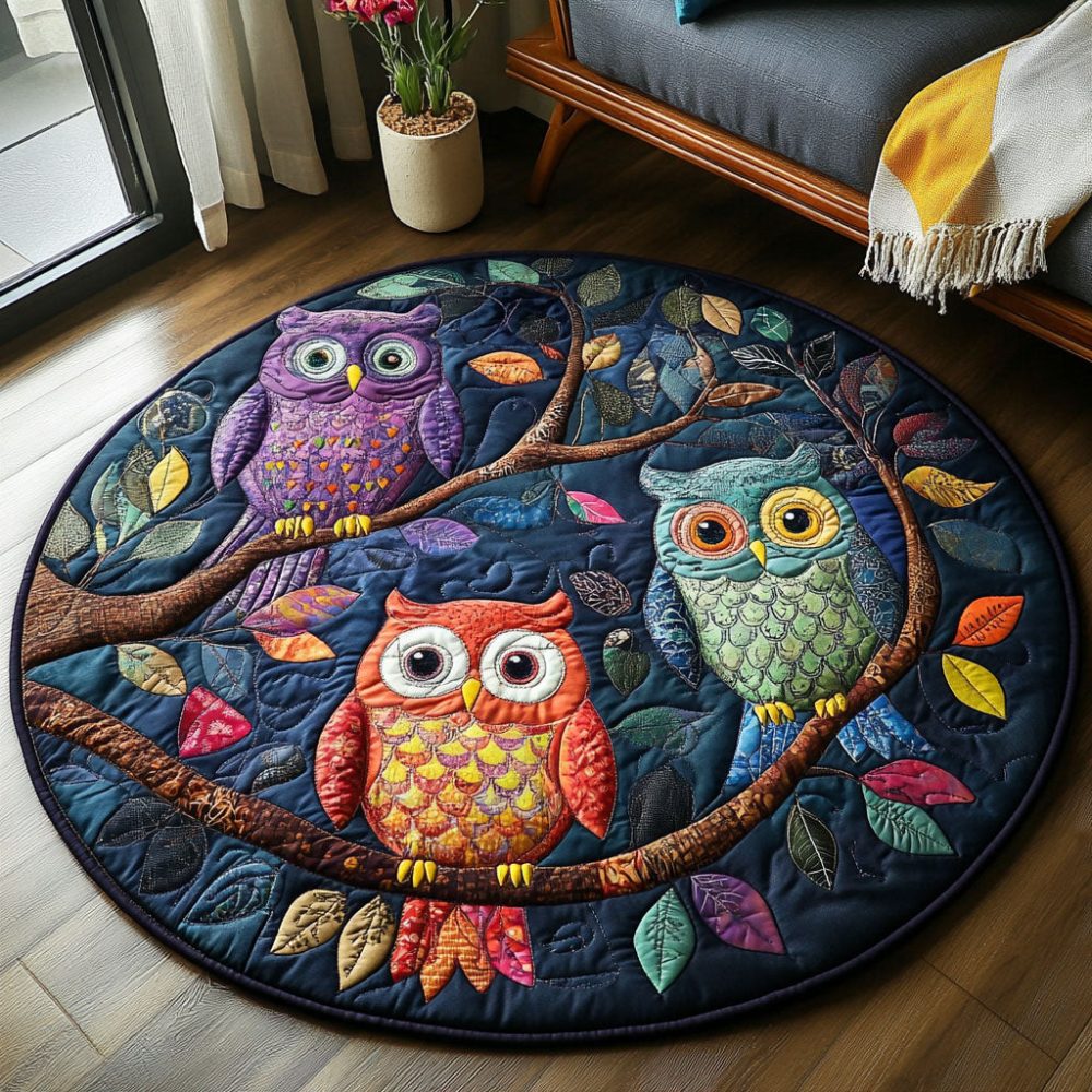 Nighttime Harmony Quilted Round Mat