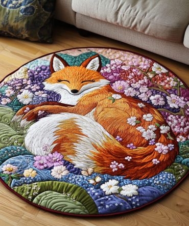 Nine Tail Flame Quilted Round Mat