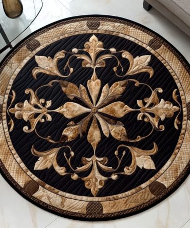 Noble Bloom Quilted Round Mat