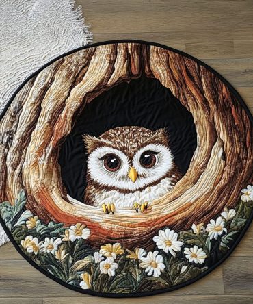 Nocturnal Whispers Quilted Round Mat