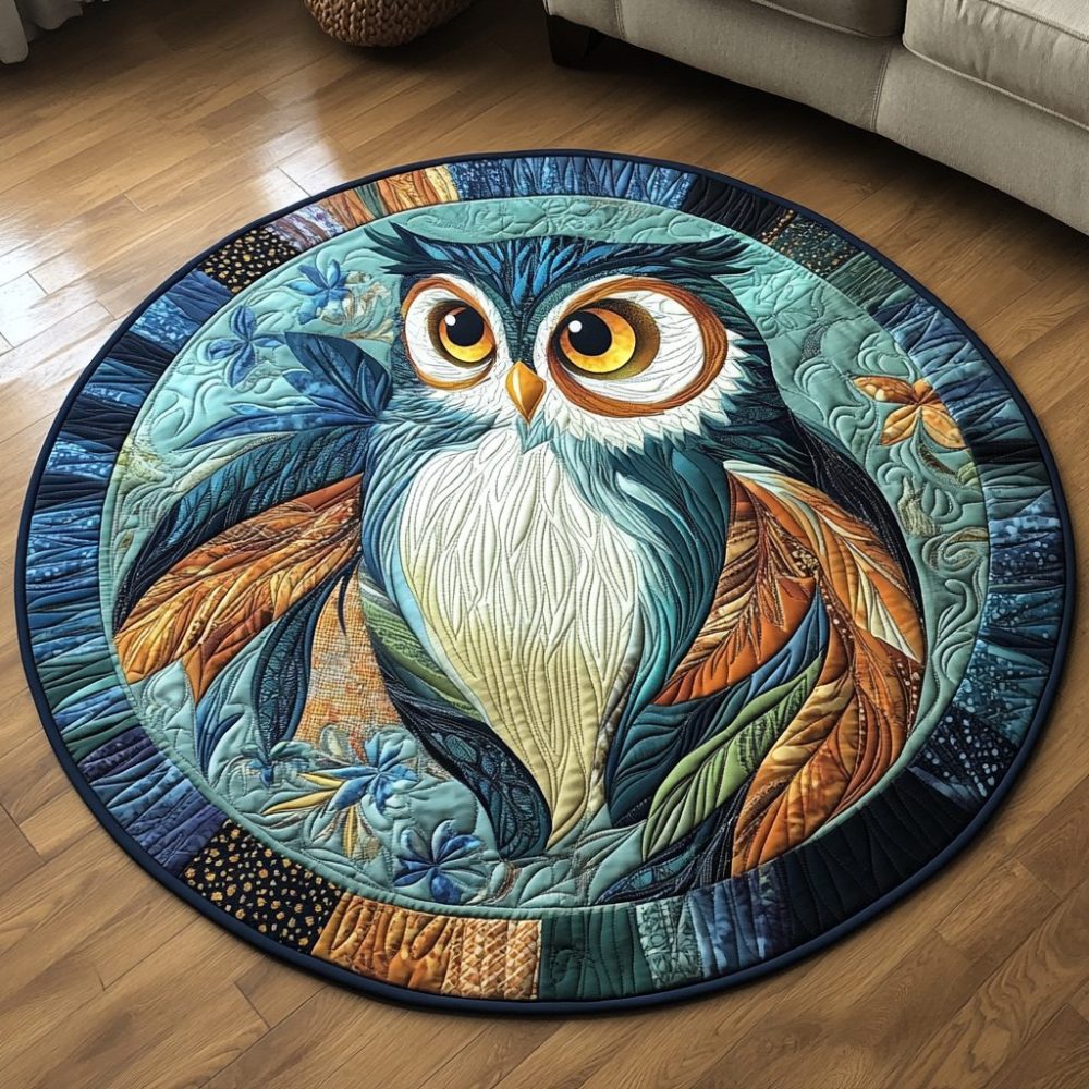Nocturnal Wings Quilted Round Mat