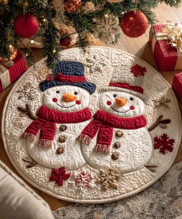 Noel Light Quilted Round Mat