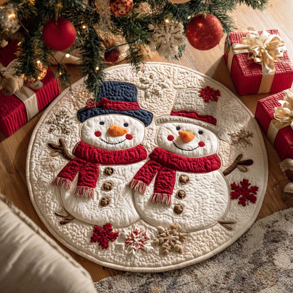 Noel Light Quilted Round Mat