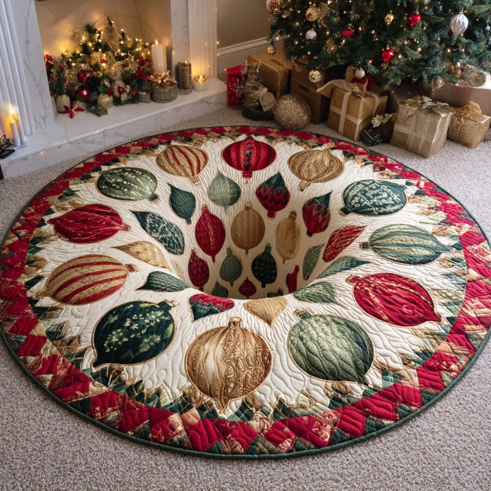 Noel Light Quilted Round Mat