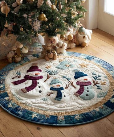 Nordic Snowlight Quilted Round Mat