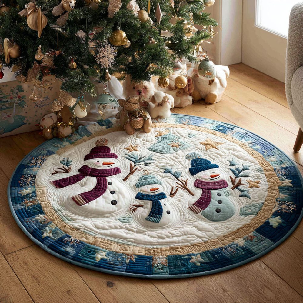 Nordic Snowlight Quilted Round Mat