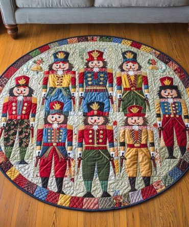 North Pole Nights Quilted Round Mat