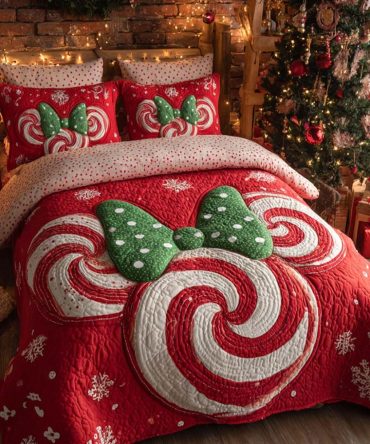 North Pole Present 3-Piece Quilted Bedding Set