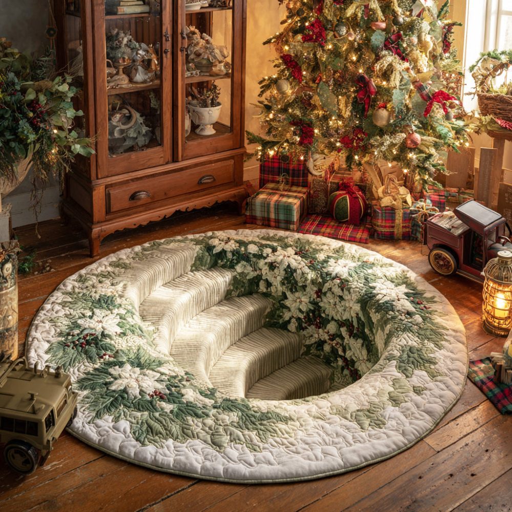 Northern Frost Trail Quilted Round Mat