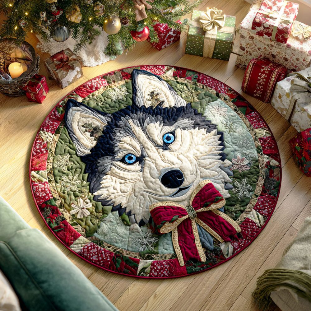 Northern Howl Quilted Round Mat