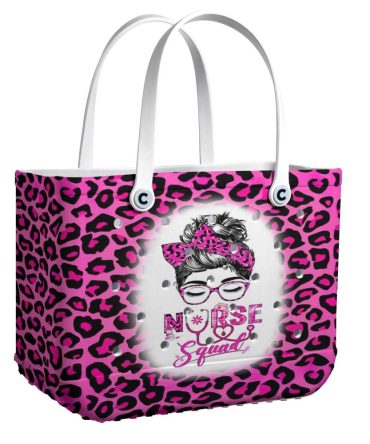 Bucket Tote Bag, Limited Edition Bogg Bag, Beach Bag Nurse Squad