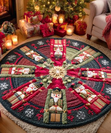 Nutcracker Night Quilted Round Mat