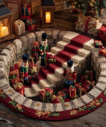 Nutcracker Parade Pit Quilted Round Mat