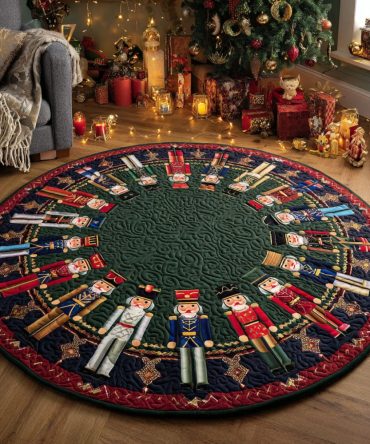 Nutcracker Ring Quilted Round Mat
