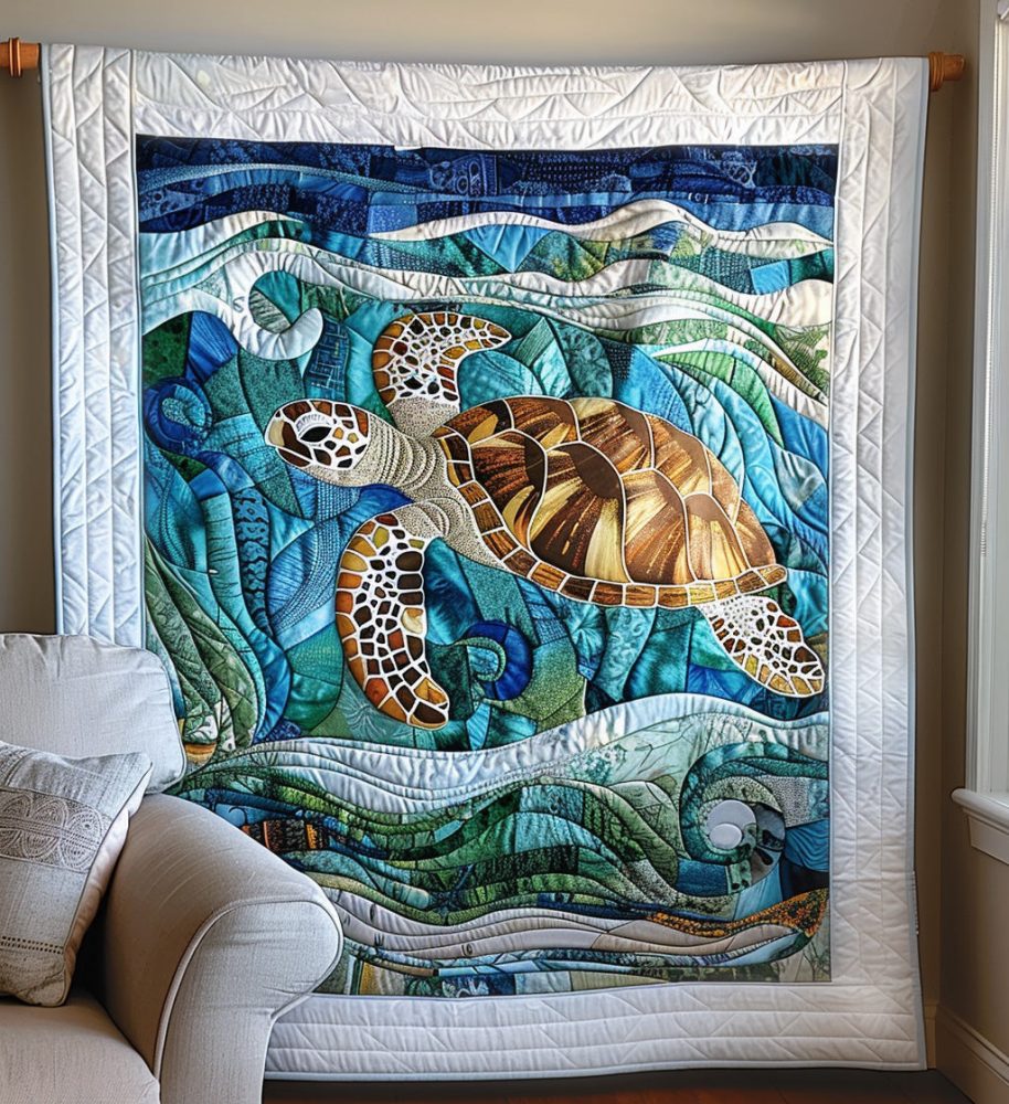 Ocean Breeze Quilted Blanket