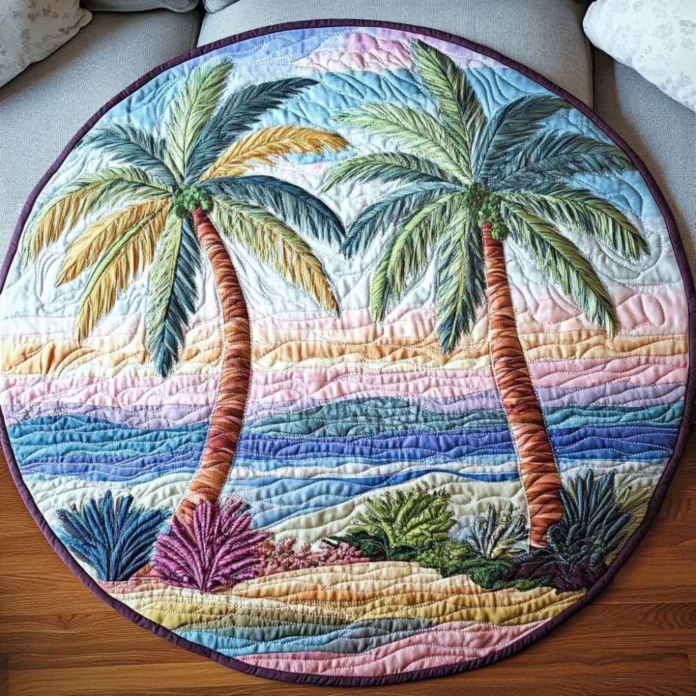 Beach Quilted Round Mat - Image 3