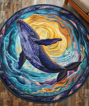 Ocean Drift Quilted Round Mat