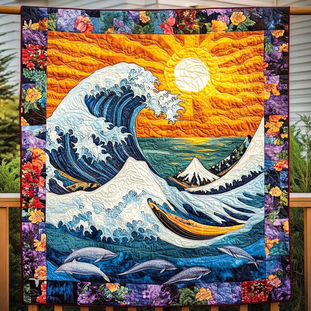 Ocean Embrace Quilted Blanket