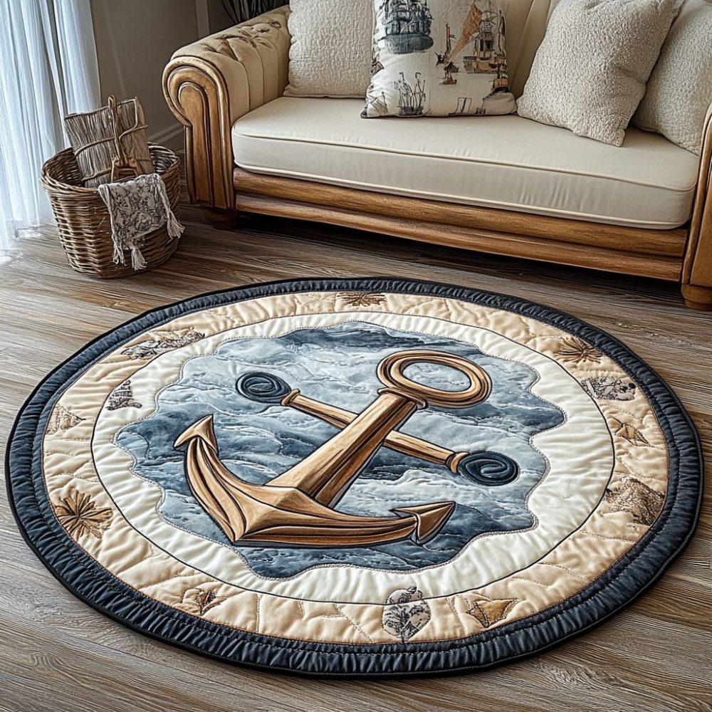 Ocean Guardian Quilted Round Mat