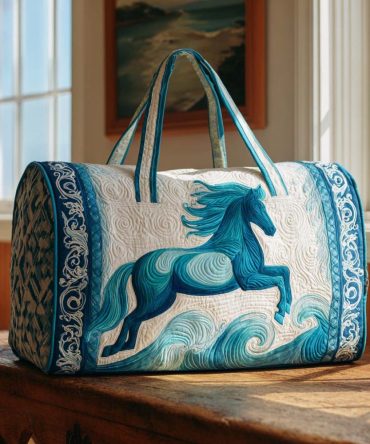 Ocean Horse Quilted Duffle Bag