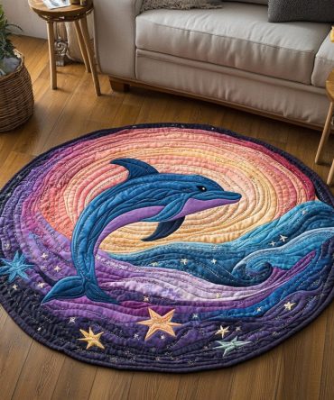 Ocean Joy Quilted Round Mat