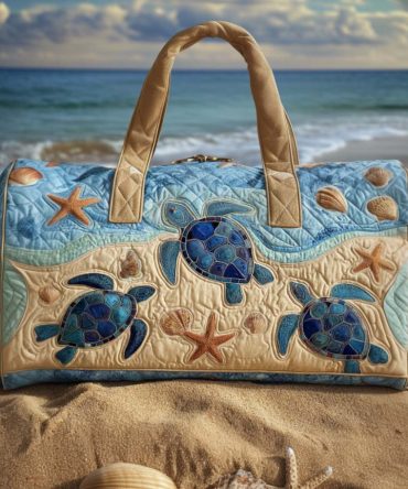 Ocean Turtles Quilted Duffle Bag