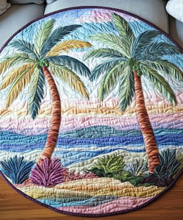 Ocean Vibes Quilted Round Mat