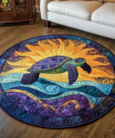 Ocean Voyager Quilted Round Mat