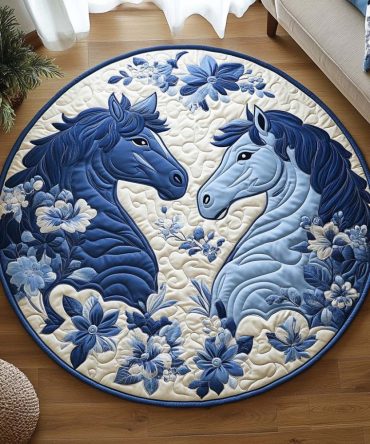 Ocean Whisper Duo Quilted Round Mat