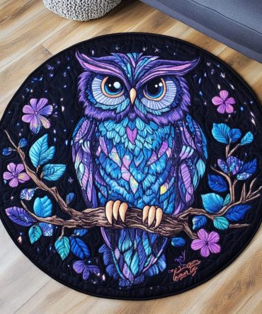 Owl Spirit Quilted Round Mat