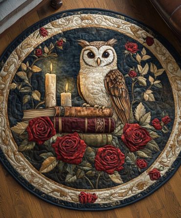 Owlsome Vibes Quilted Round Mat