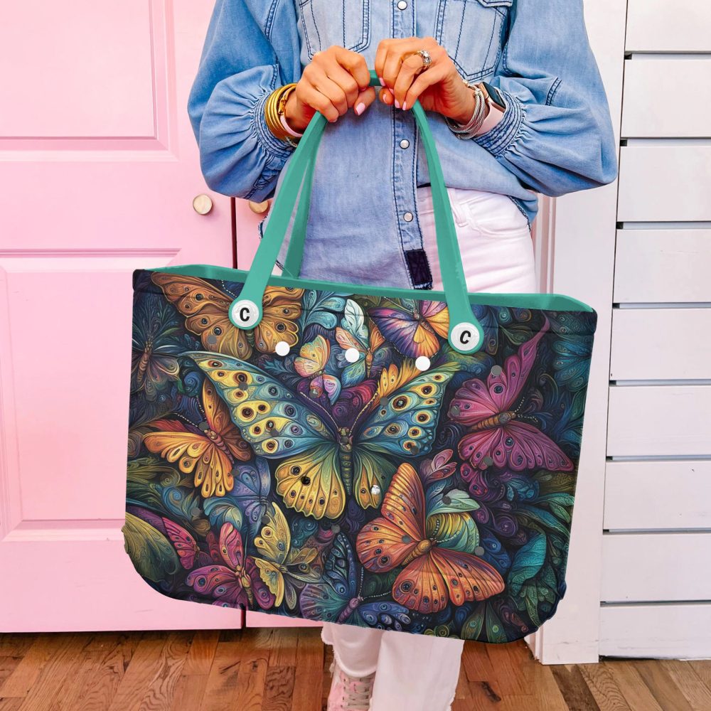 Colorful Butterfly Tote Bag – Stylish & Spacious Handbag For Everyday Use - Image 4