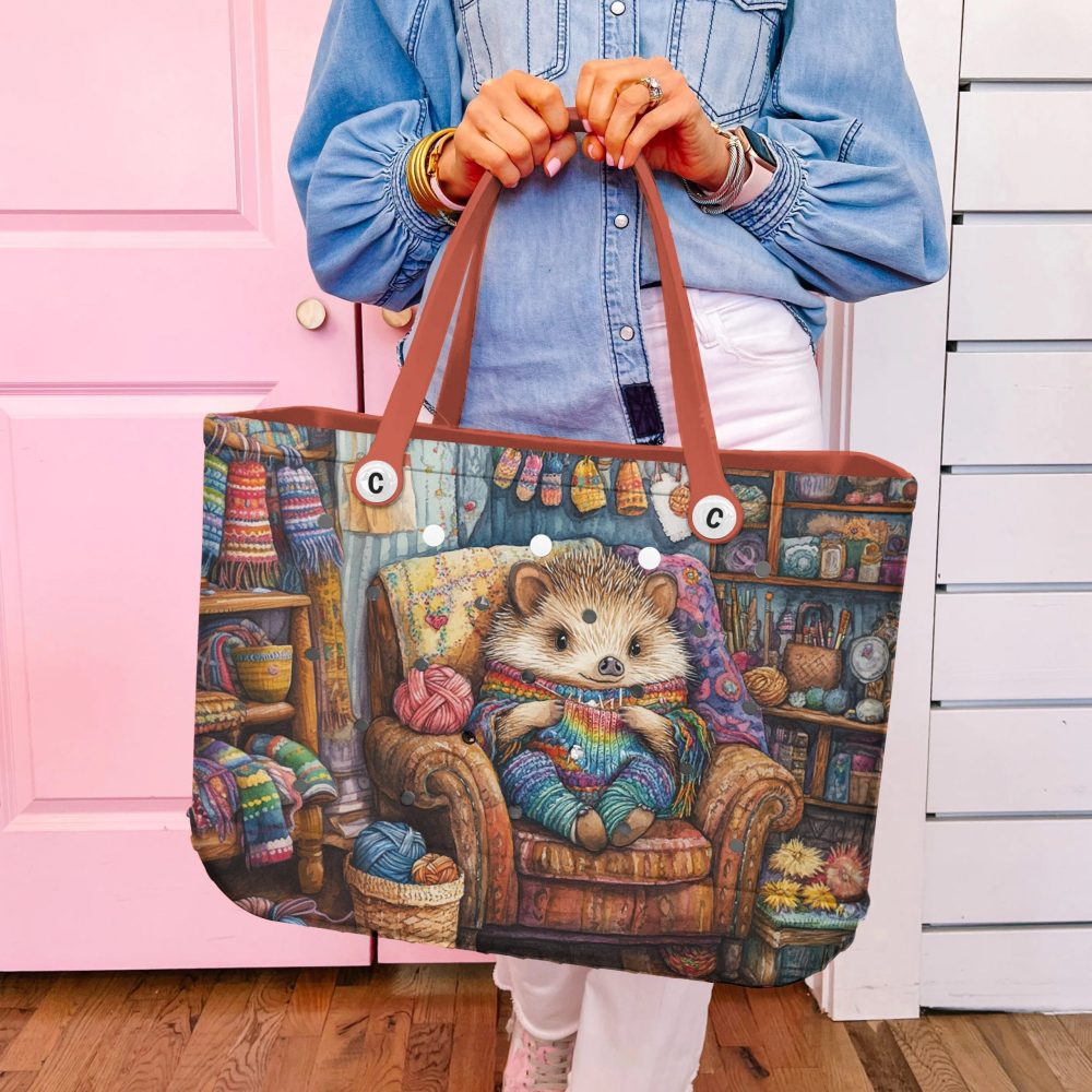 Bucket Tote Bag, Limited Edition Bogg Bag, Beach Bag Hedgeknit - Image 2