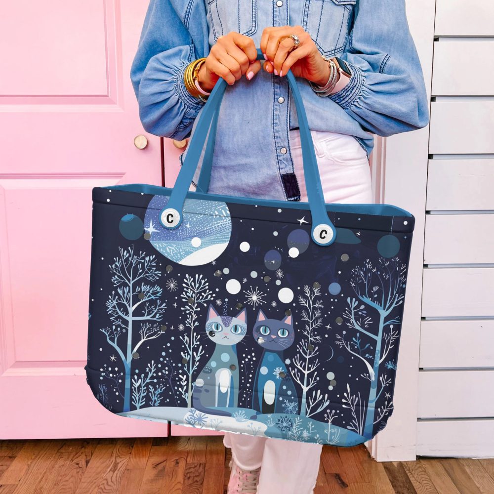 Bucket Tote Bag, Limited Edition Bogg Bag, Beach Bag Starry Companions - Image 2