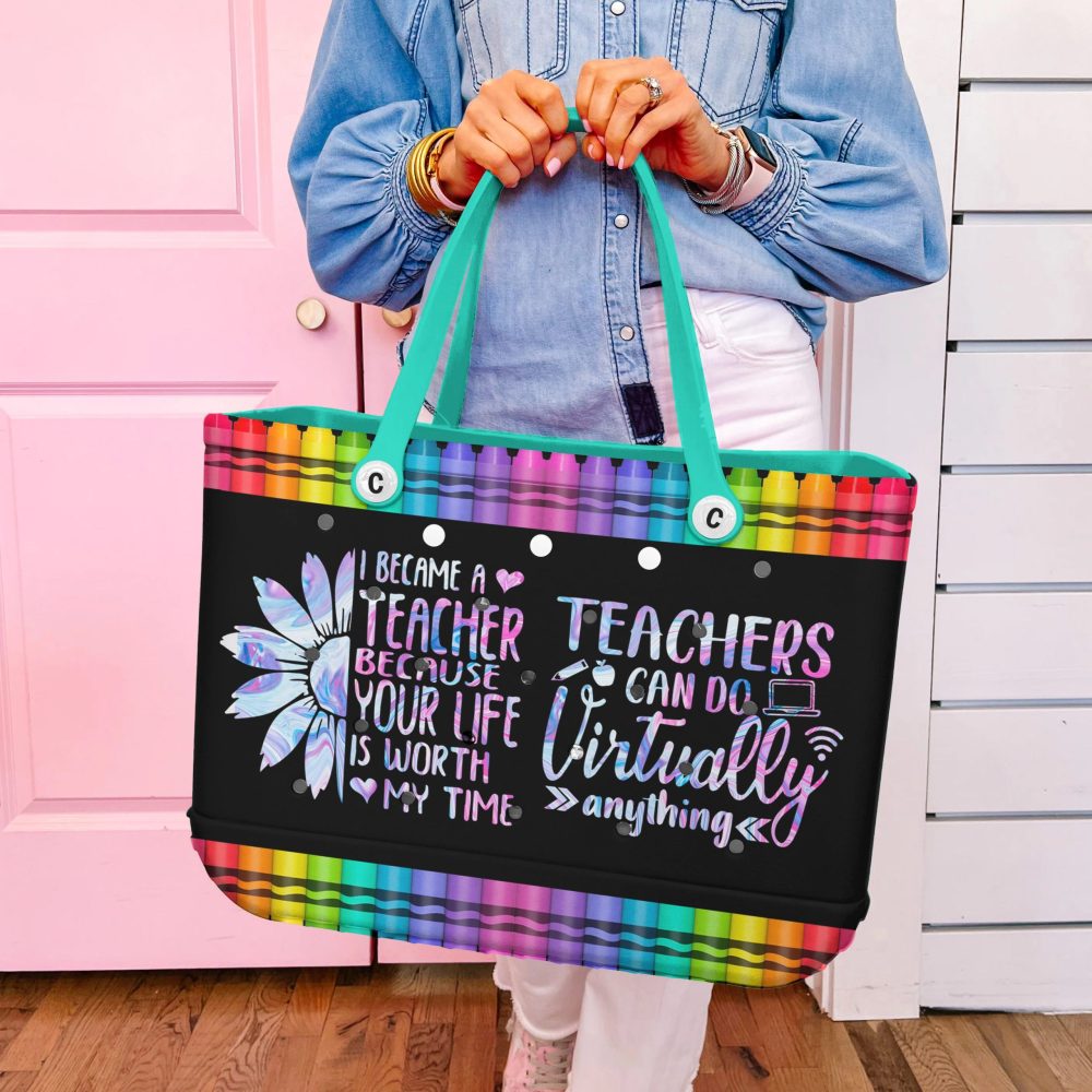 Bucket Tote Bag, Limited Edition Bogg Bag, Beach Bag Digital Classroom - Image 2