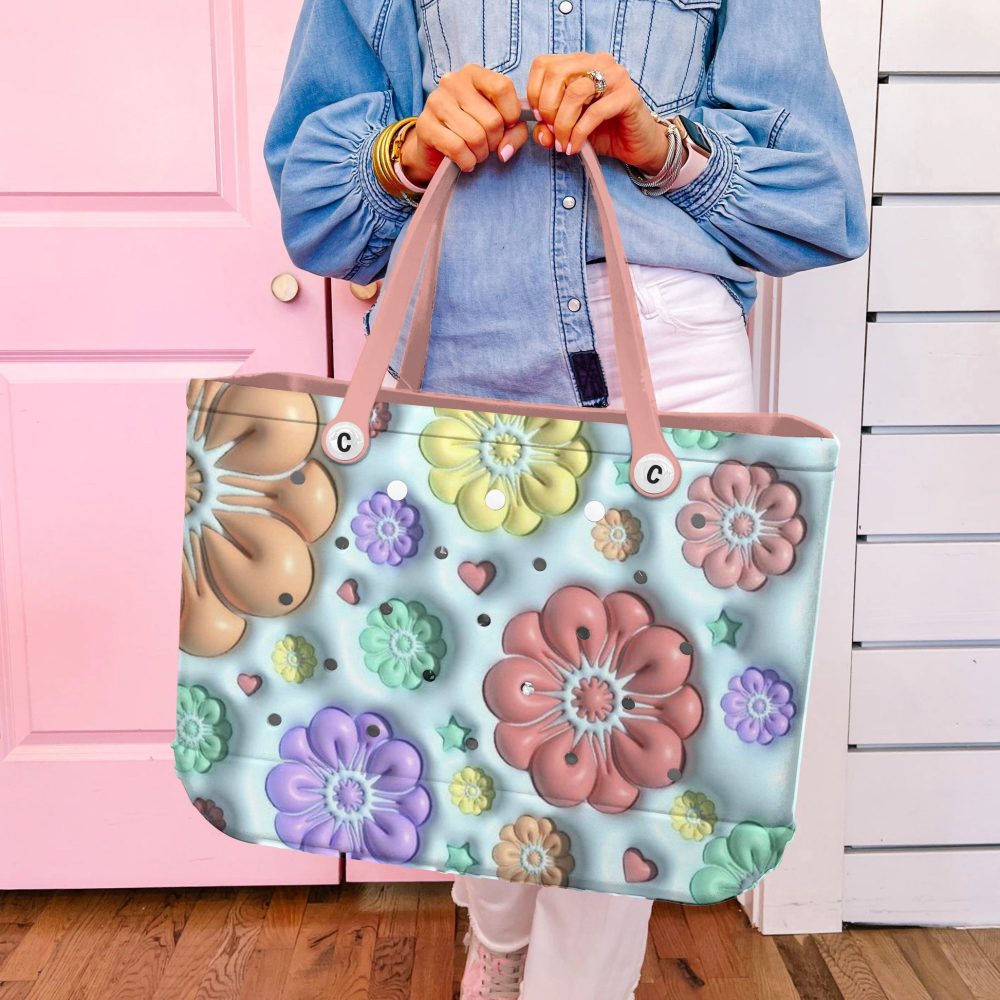 Vibrant Floral Tote Bag - Stylish, Durable & Waterproof For Everyday Use - Image 4